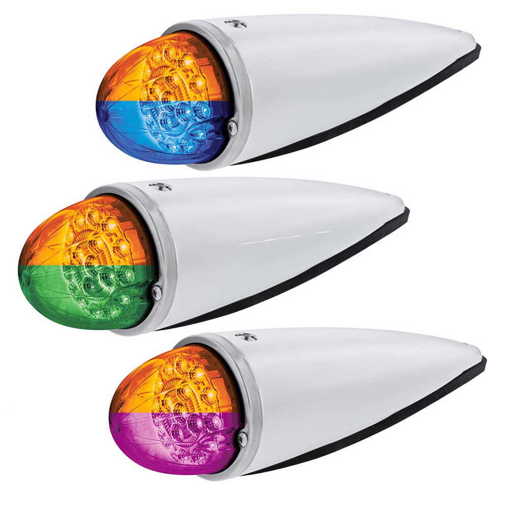 Double Fury 17 LED Dual Function Watermelon Torpedo Cab Light w/ Clear Lens