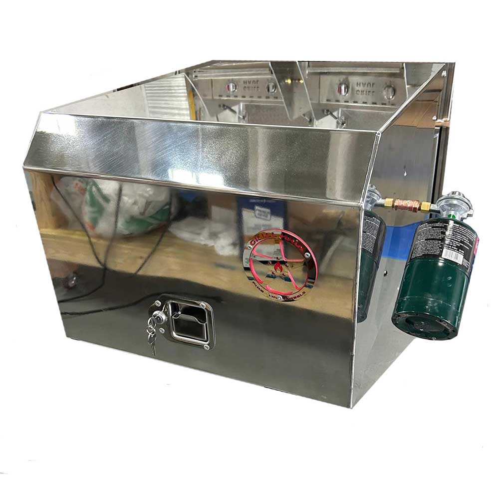 Grillhaul Semi-Truck Portable Propane Polished Aluminum Grill