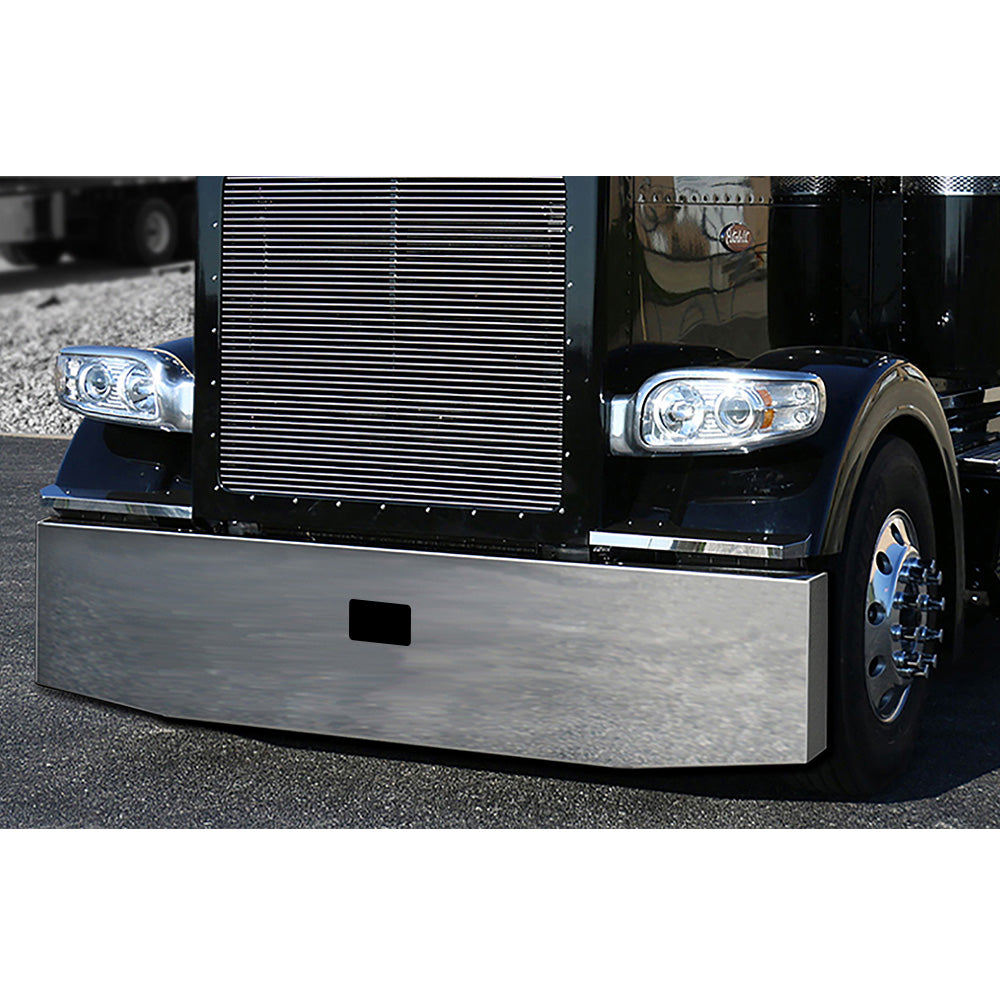 PB 379 Stainless Steel 20" Blind Mount Tapered Boxed End Bumper with Tow Hole