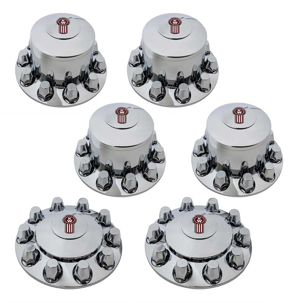 RealLogo Kenworth Floater Chrome Axle Cover Kit