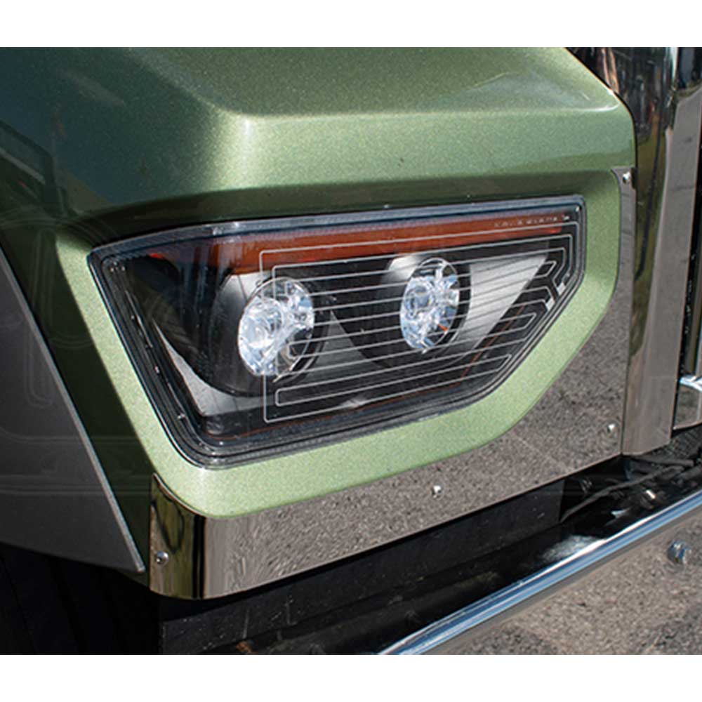 Western Star 47X, 49X Set Forward Axle Stainless Fender Guards