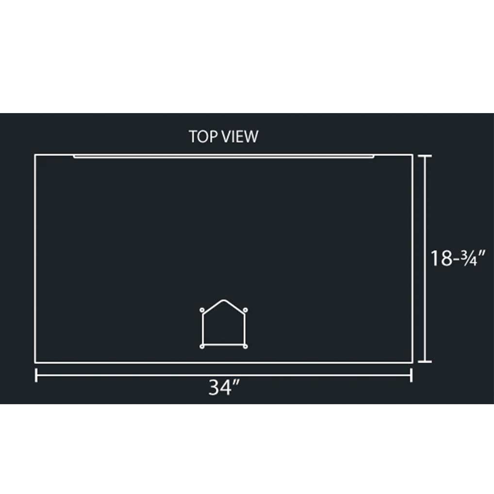 34"L x 18" x 8" Stainless Sunken Frame Tool Box
