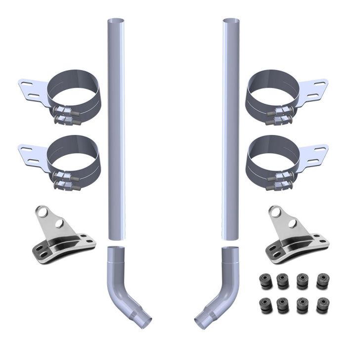Peterbilt 379, 389 6 to 5" x 96" Stove Top Exhaust Kit - 60 Degree Elbow