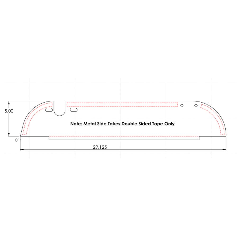 5" Mack Granite 2024 & Older Stainless Steel Chop Top with Mirror Notch