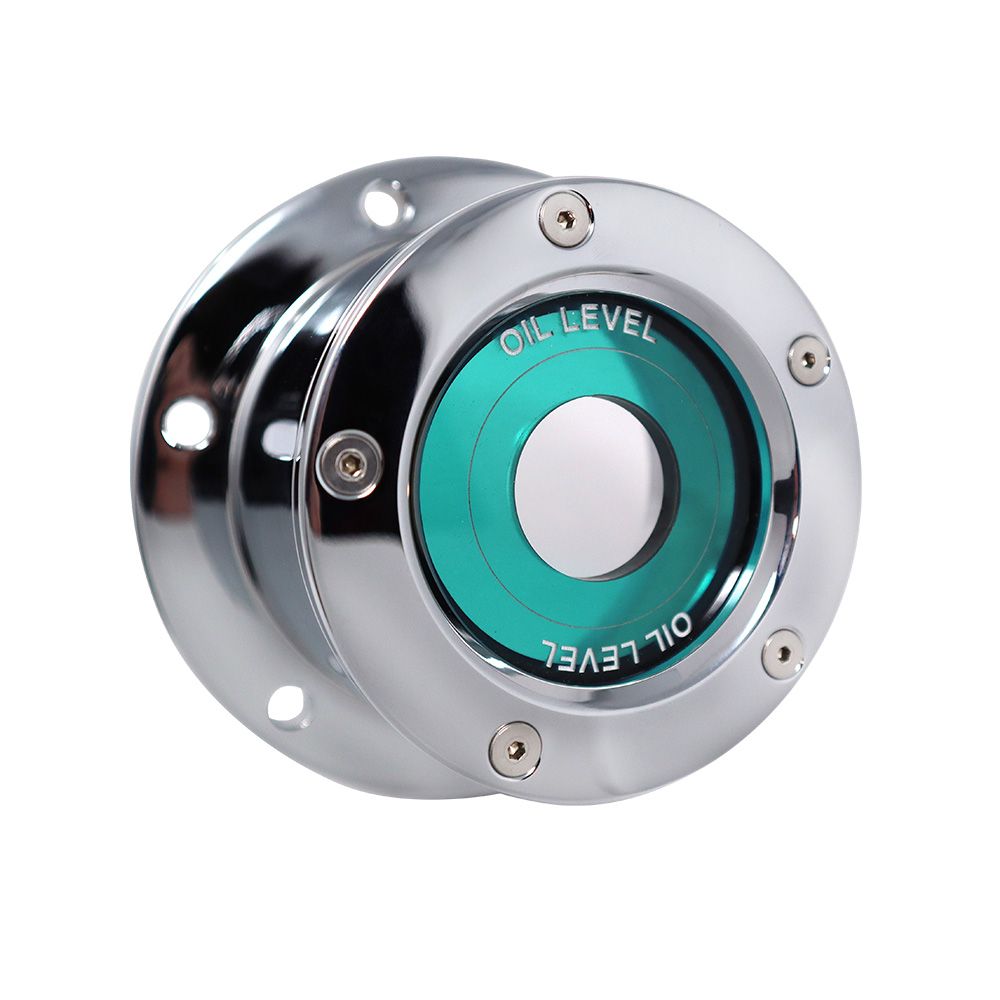 Smooth Front Cap Oil Cap Cover with Window for 5-1/2" Bolt Pattern
