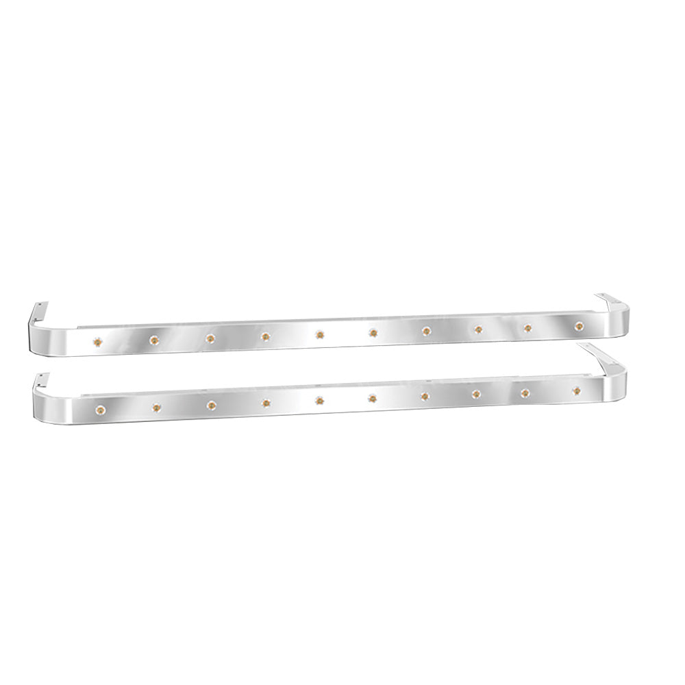 Peterbilt 589 80" Sleeper Panel with Ten Amber 3/4" Round LED