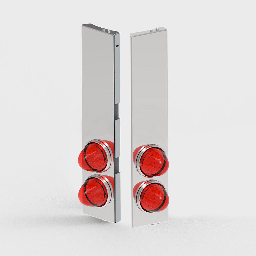 Peterbilt 589 Rear SS AC Bars 2 Red Watermelon for 15" Donaldson