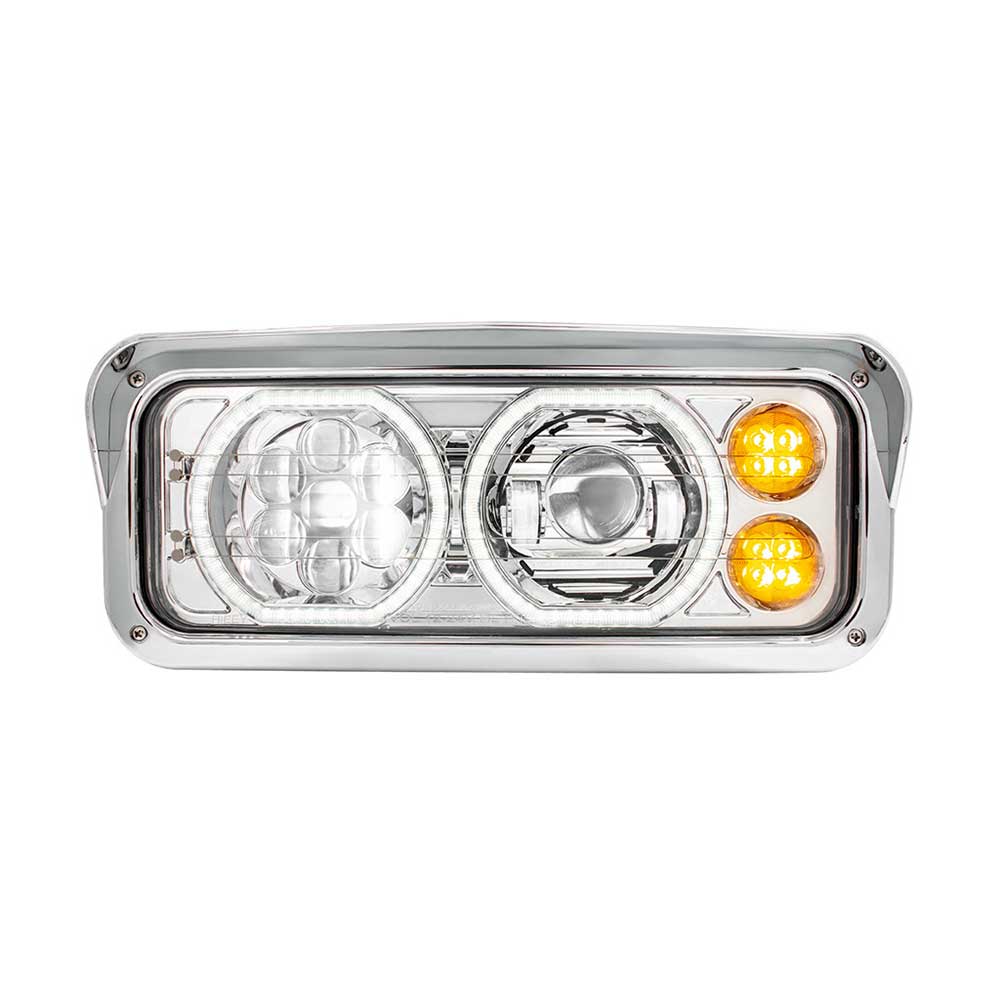 High Power Heated 10 LED Headlight with LED Turn, DRL