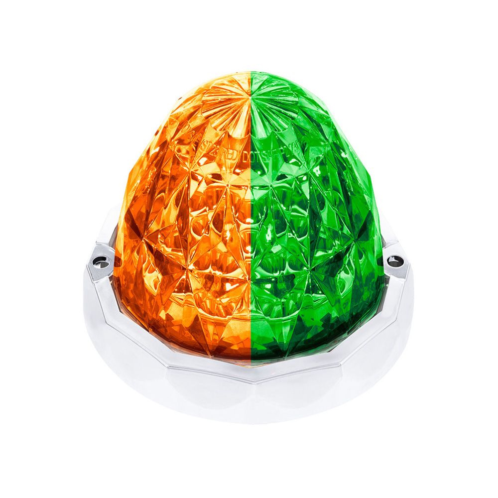 3" Double Fury Clear Lens 19 LED Crystal Watermelon Light with Bezel
