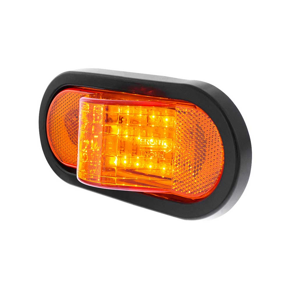 6-1/2" Mid Trailer Turn Signal 18 LED Amber Light Kit