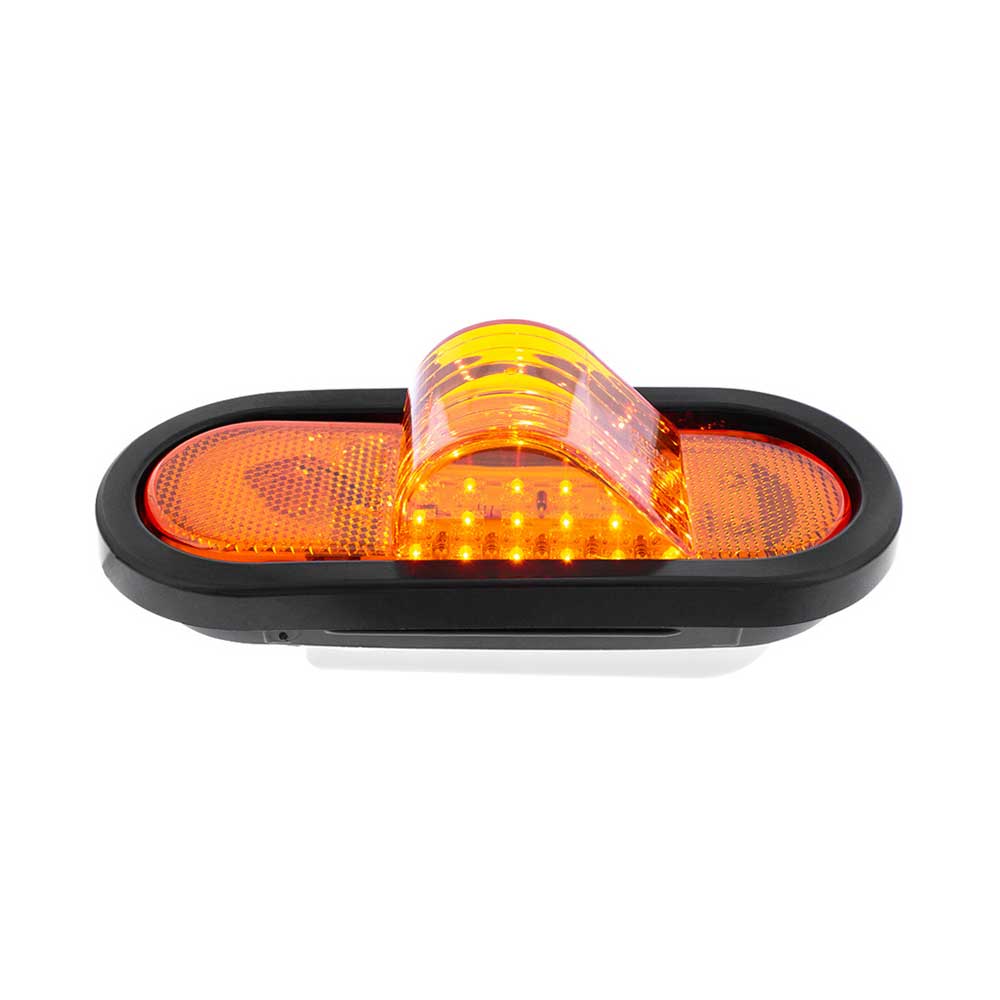 6-1/2" Mid Trailer Turn Signal 18 LED Amber Light Kit