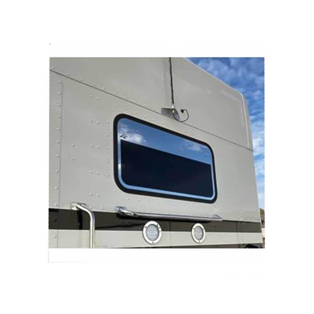 4" Rear Sleeper Window SS Chop Top for Peterbilt 589