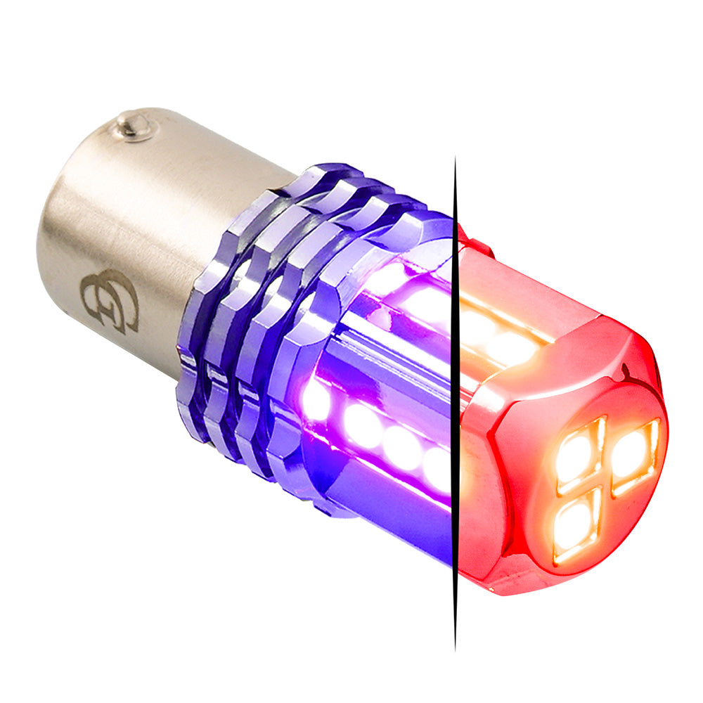 Dual Red Base High Power Tower LED 1157 Mini Bulb