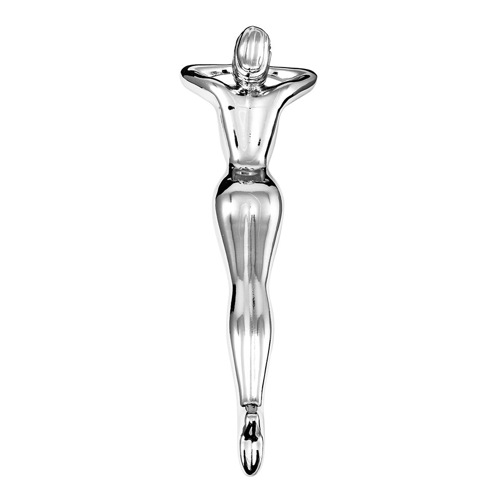 Chrome Posing Lady Hood Ornament