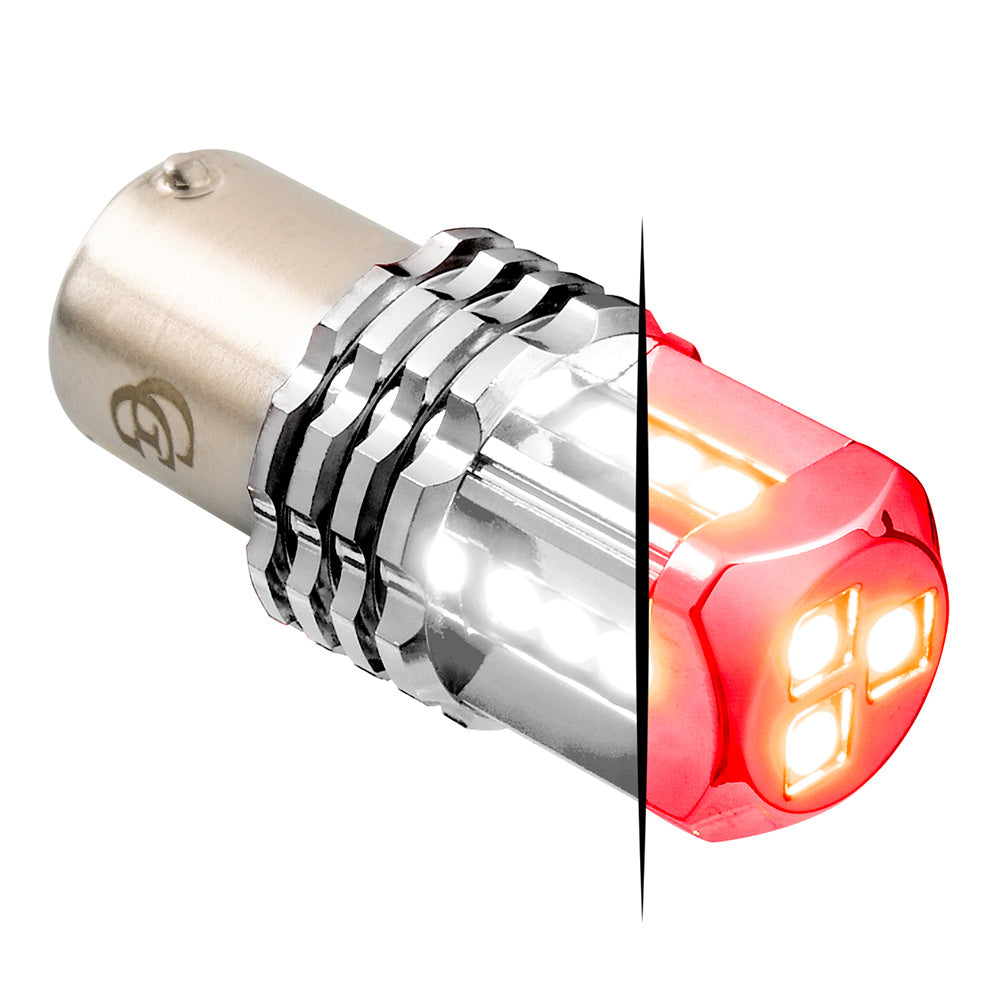 Dual Red Base High Power Tower LED 1157 Mini Bulb