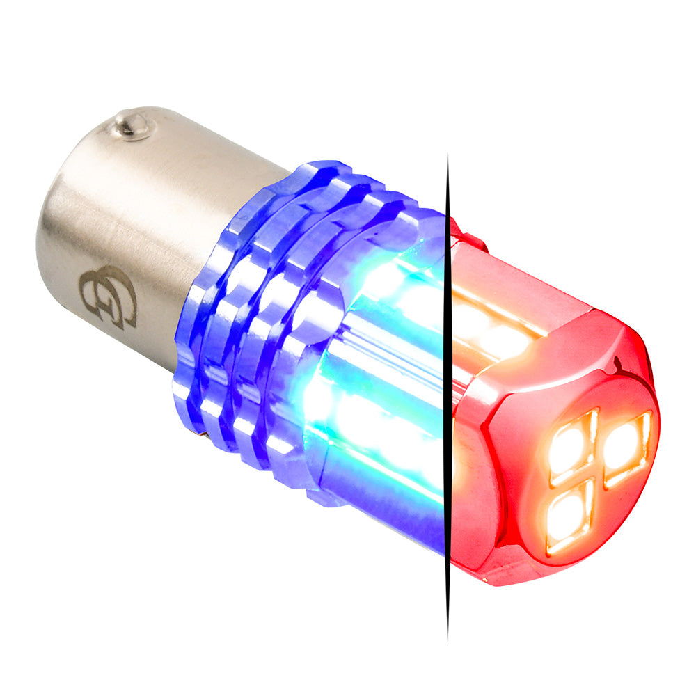 Dual Red Base High Power Tower LED 1157 Mini Bulb