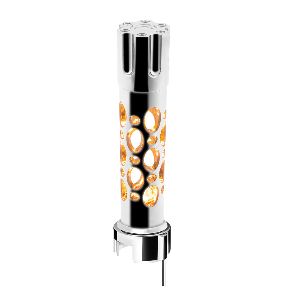 Chrome Austin Gun Cylinder Gearshift Knob with LED Lights