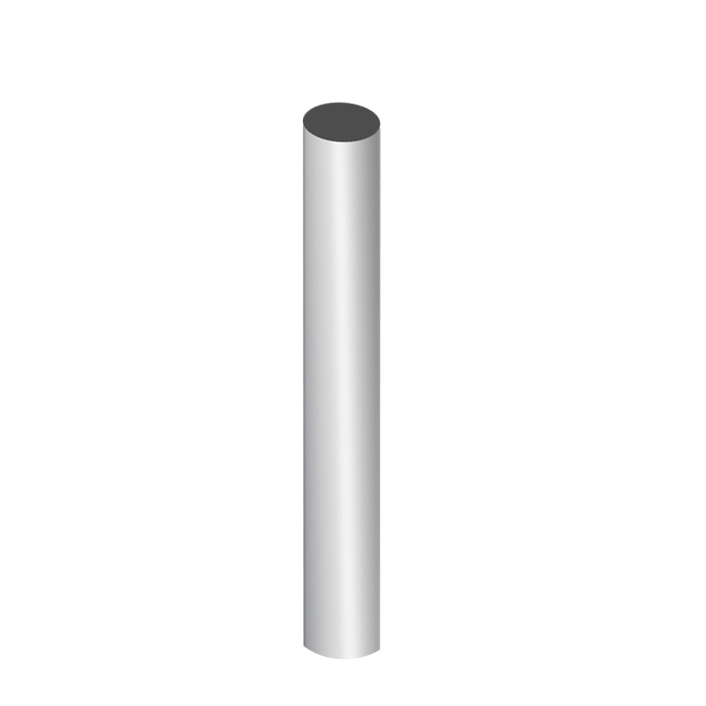 5"D x 60"L Flat Chrome Top Stack Plain End
