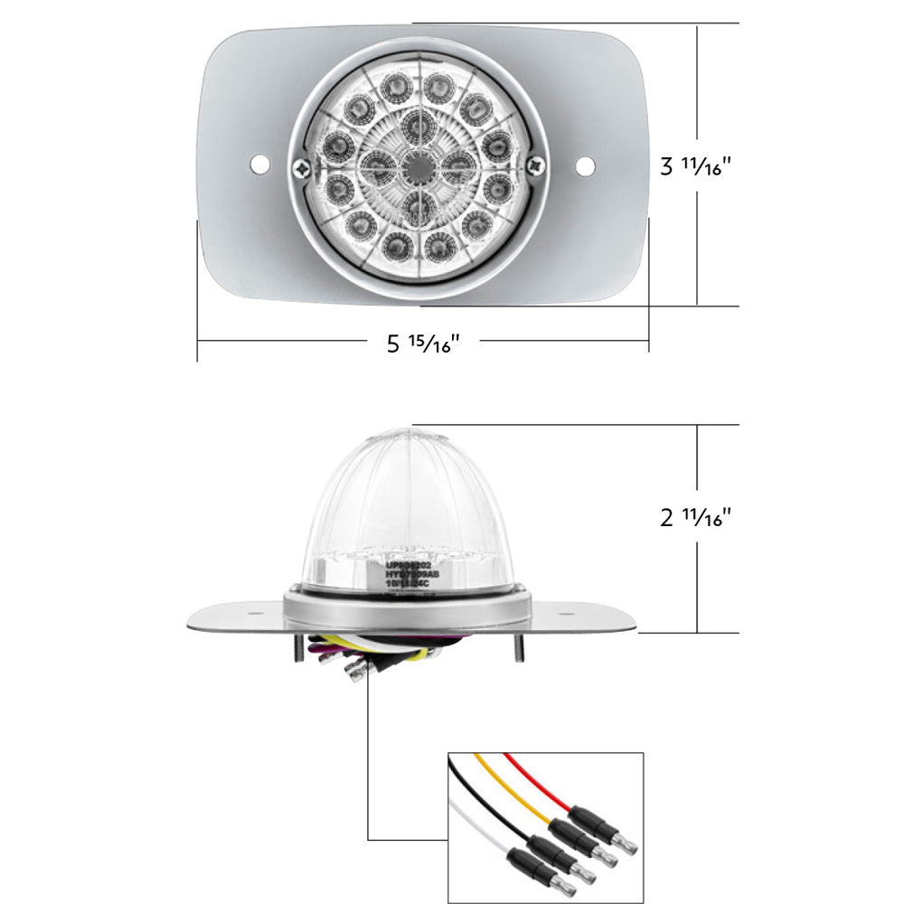 FL Casc 2008-2017 Double Fury 17 LED Clear Lens Watermelon Turn Signal Kit
