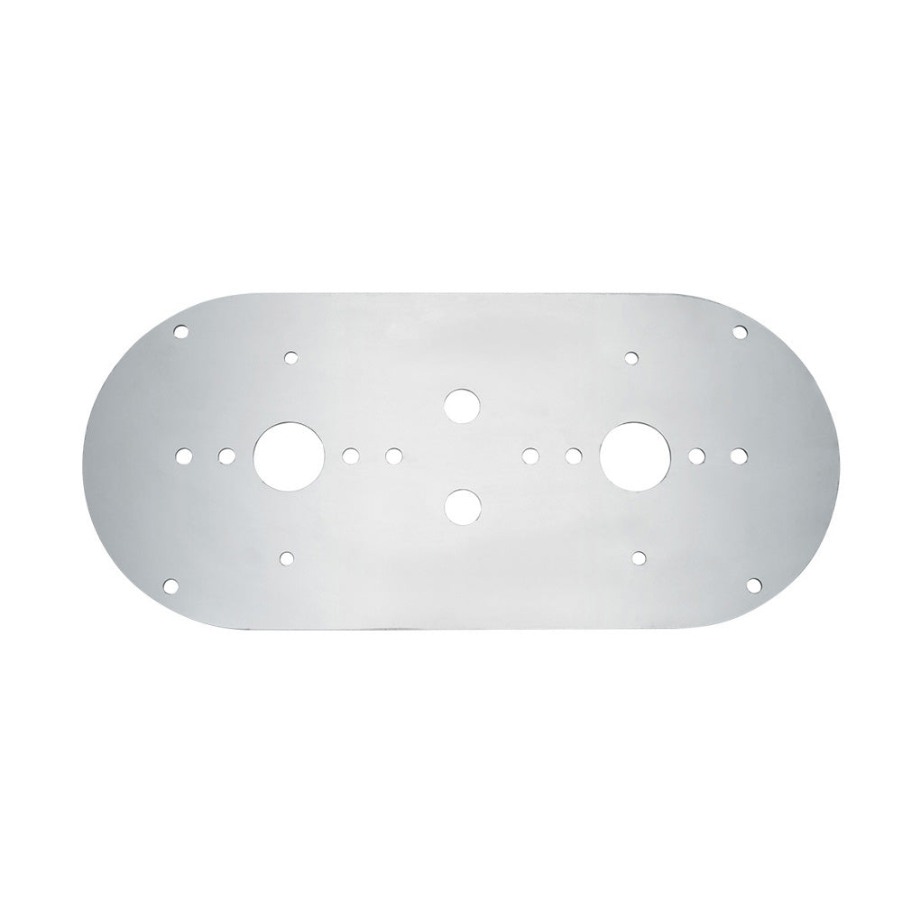 Peterbilt, Kenworth Above Door SS Dome Light Plate 2 Watermelon Holes