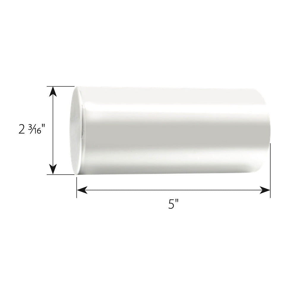 33mm x 5" Chrome Flat Top Nut Cover, Thread On 10PK