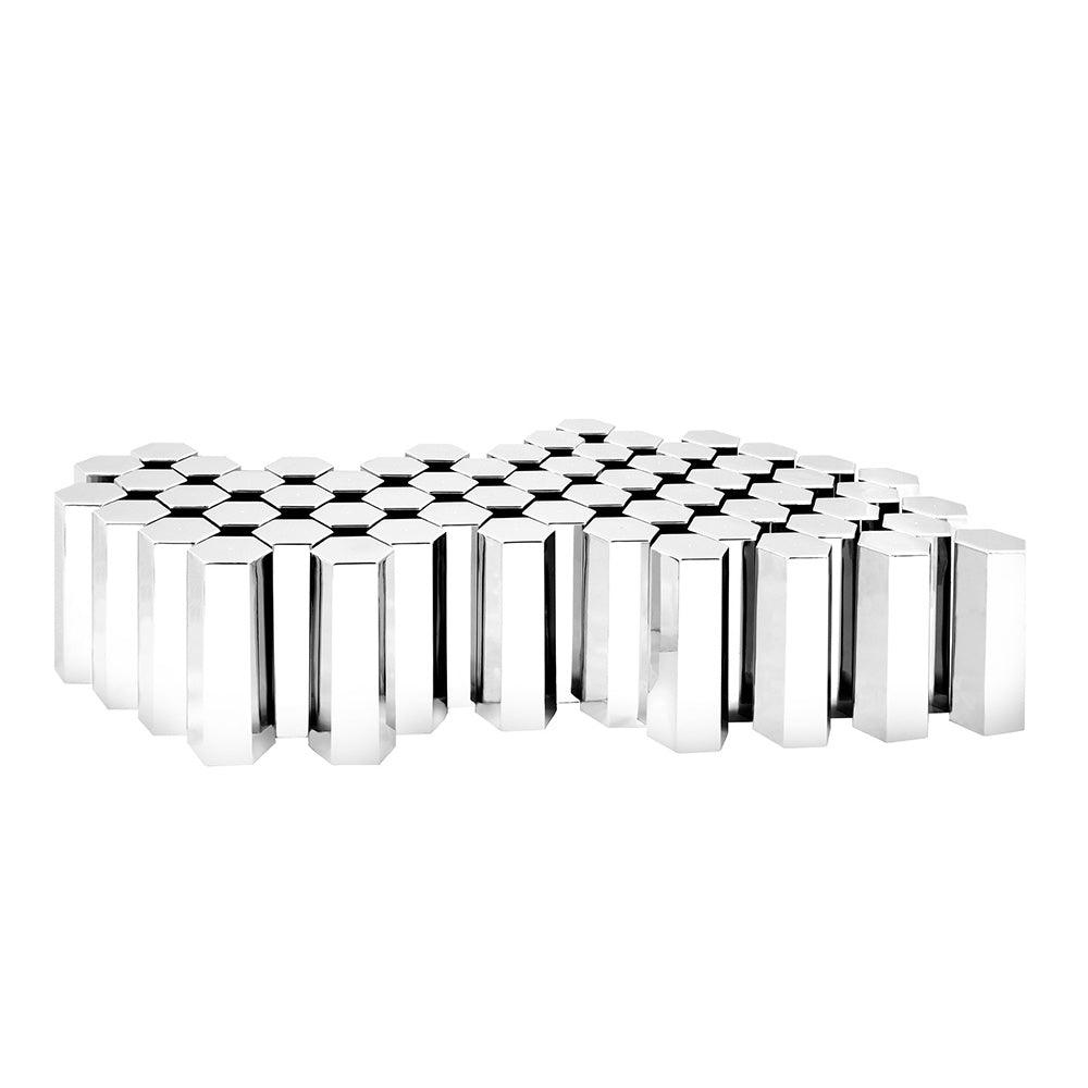 33mm x 5" Chrome Flat Top Hex Nut Cover, Thread On "“ 60PK