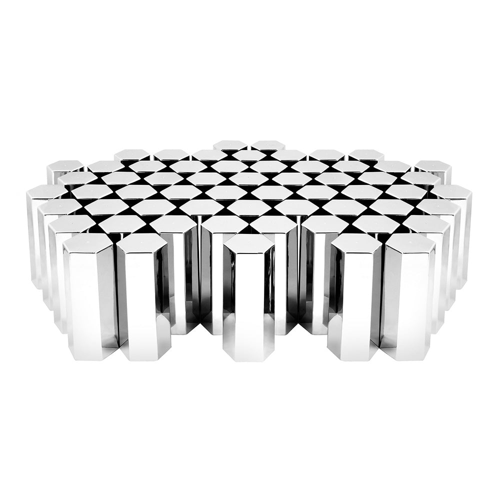 33mm x 5" Chrome Flat Top Hex Nut Cover, Thread On "“ 60PK