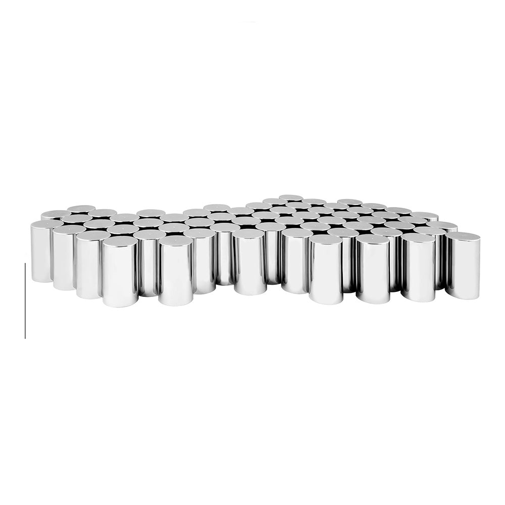 33mm x 4-1/4" Chrome Flat Top Nut Cover, Push On 60PK