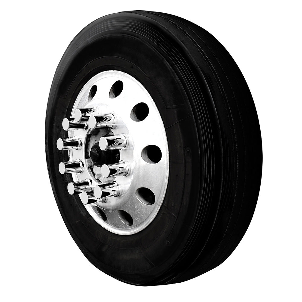 33mm x 3-3/8" Chrome Flat Top Hat Nut Cover, Thread On 60PK