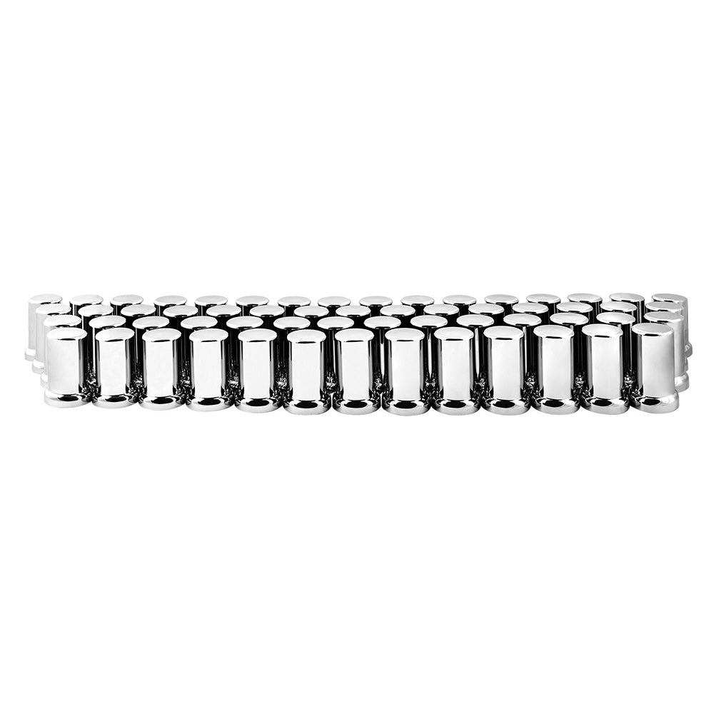 33mm x 3-3/8" Chrome Flat Top Hat Nut Cover, Thread On 60PK