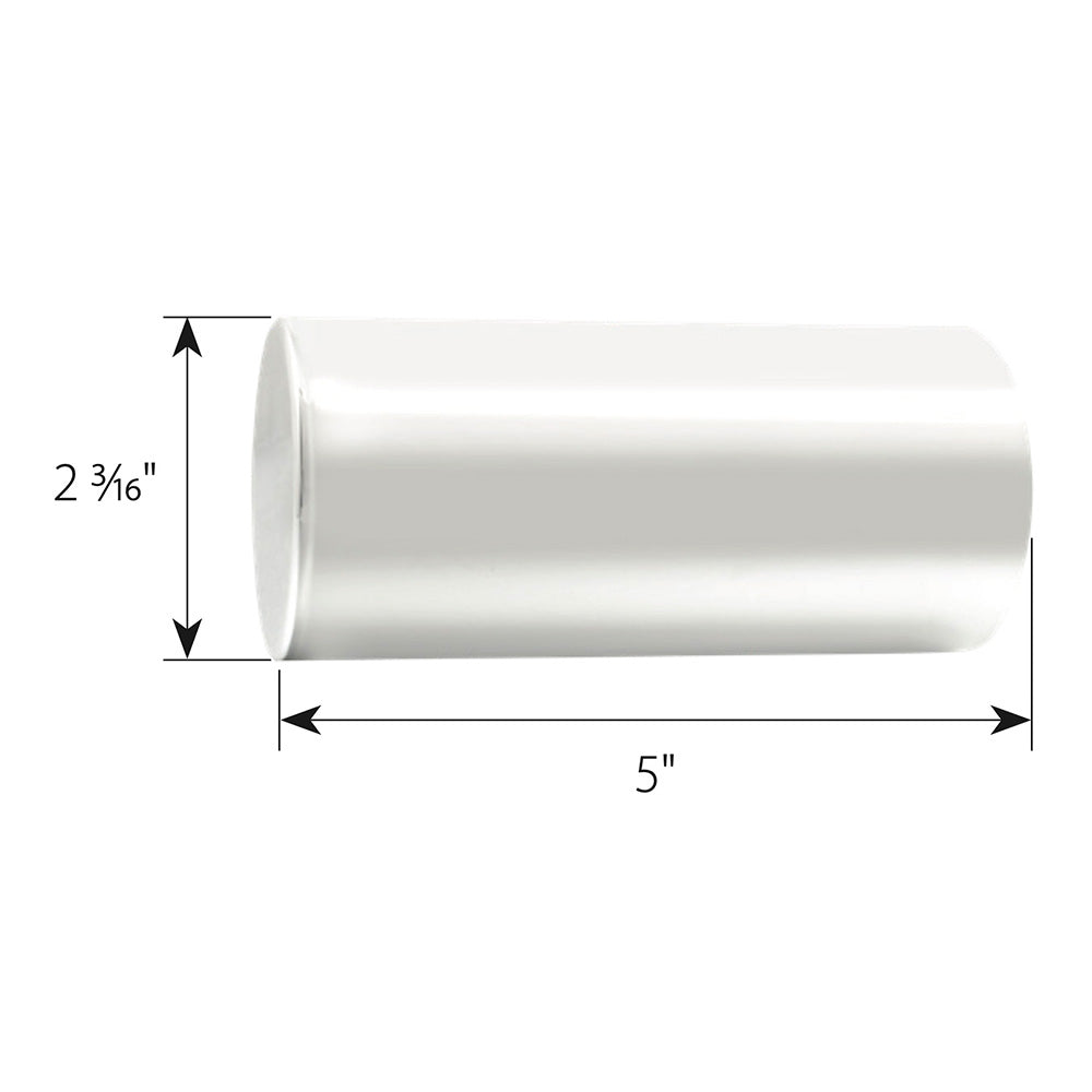33mm x 5" Chrome Flat Top Nut Cover, Push On 60PK