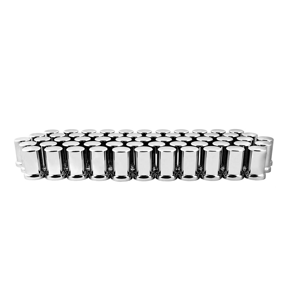 33mm x 2-3/8" Chrome Flat Top Hat Tube Nut Cover, Push On 60PK