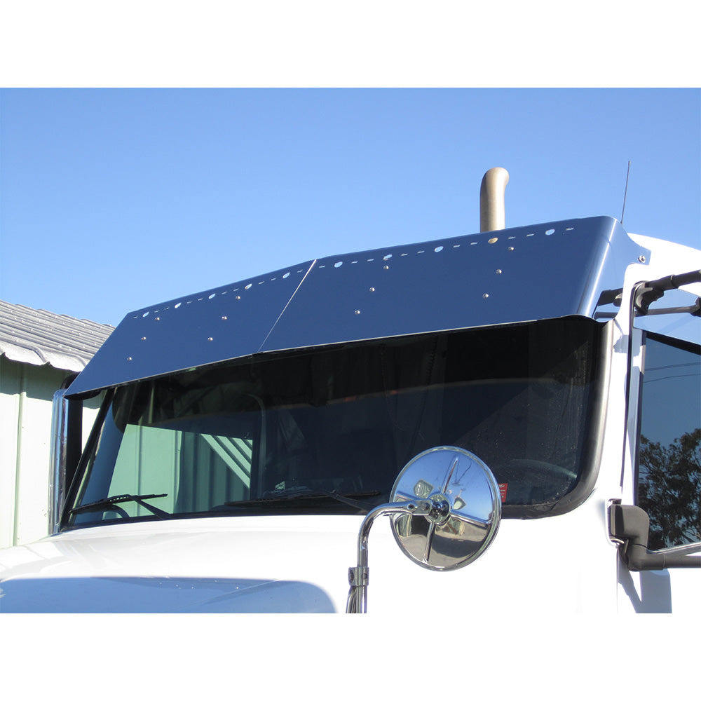 Volvo VN, VNL 2003 & Older Condo 17" SS Drop Visor with Ten Combo Cutouts