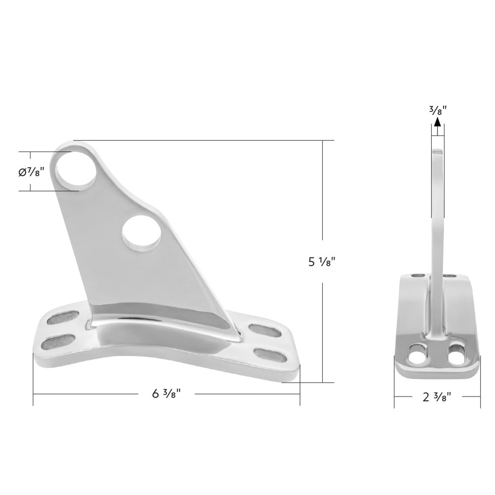 Peterbilt Stainless Steel Angled Exhaust Bracket