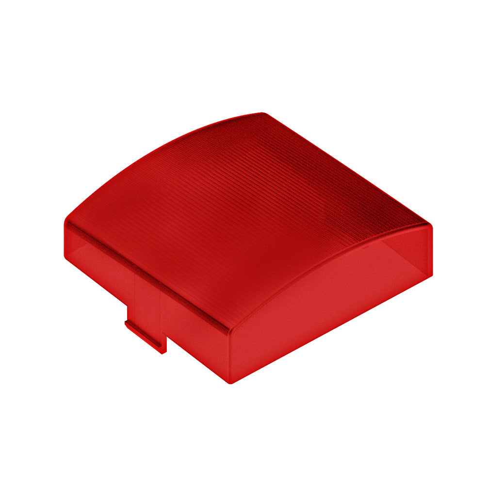 3" x 3" Red Square Dome Light Lens