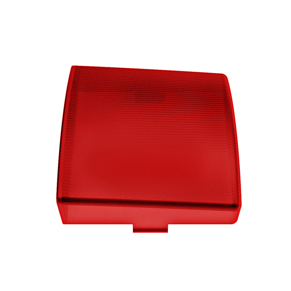 3" x 3" Red Square Dome Light Lens