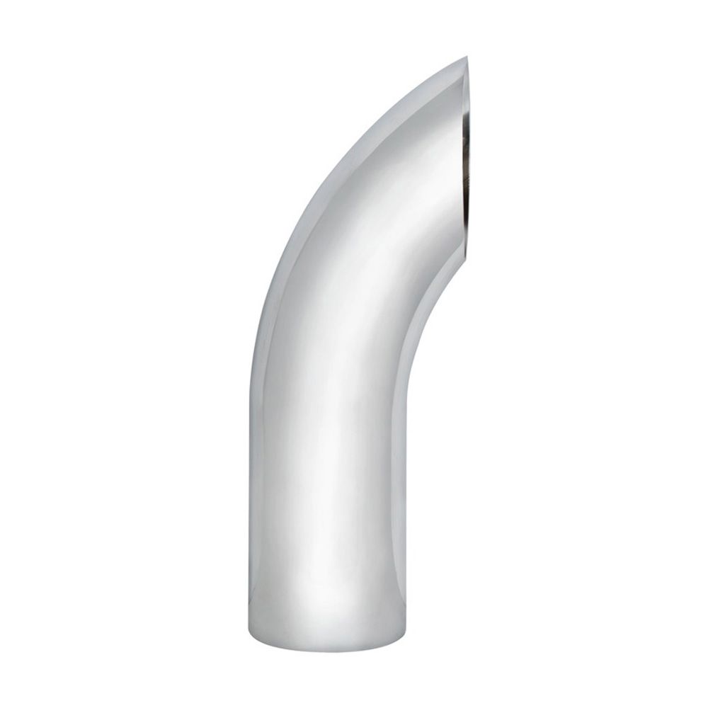6"D x 36"L Chrome Curved Top Stack Plain End