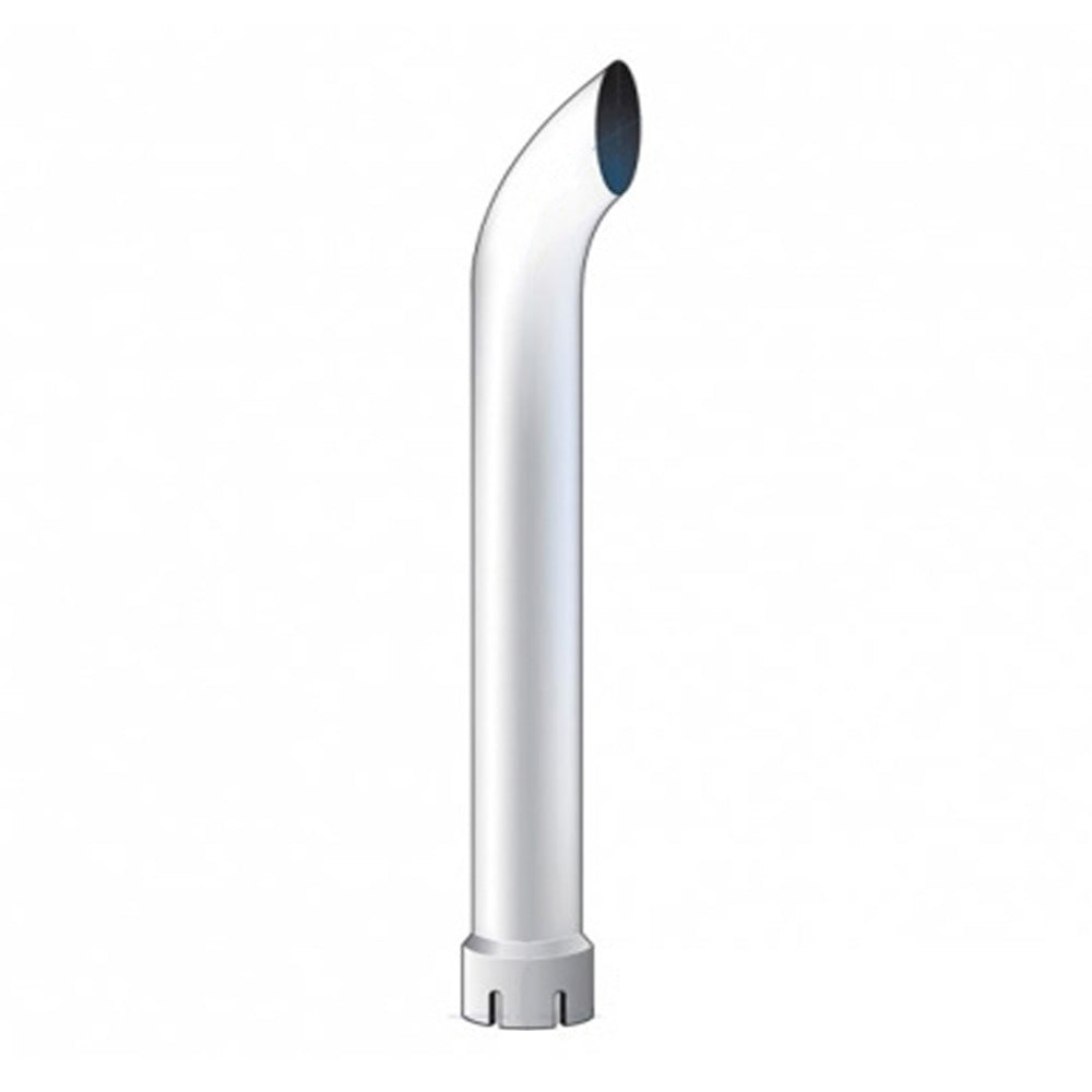 6"D x 60"L Chrome Curved Top Stack Expanded End