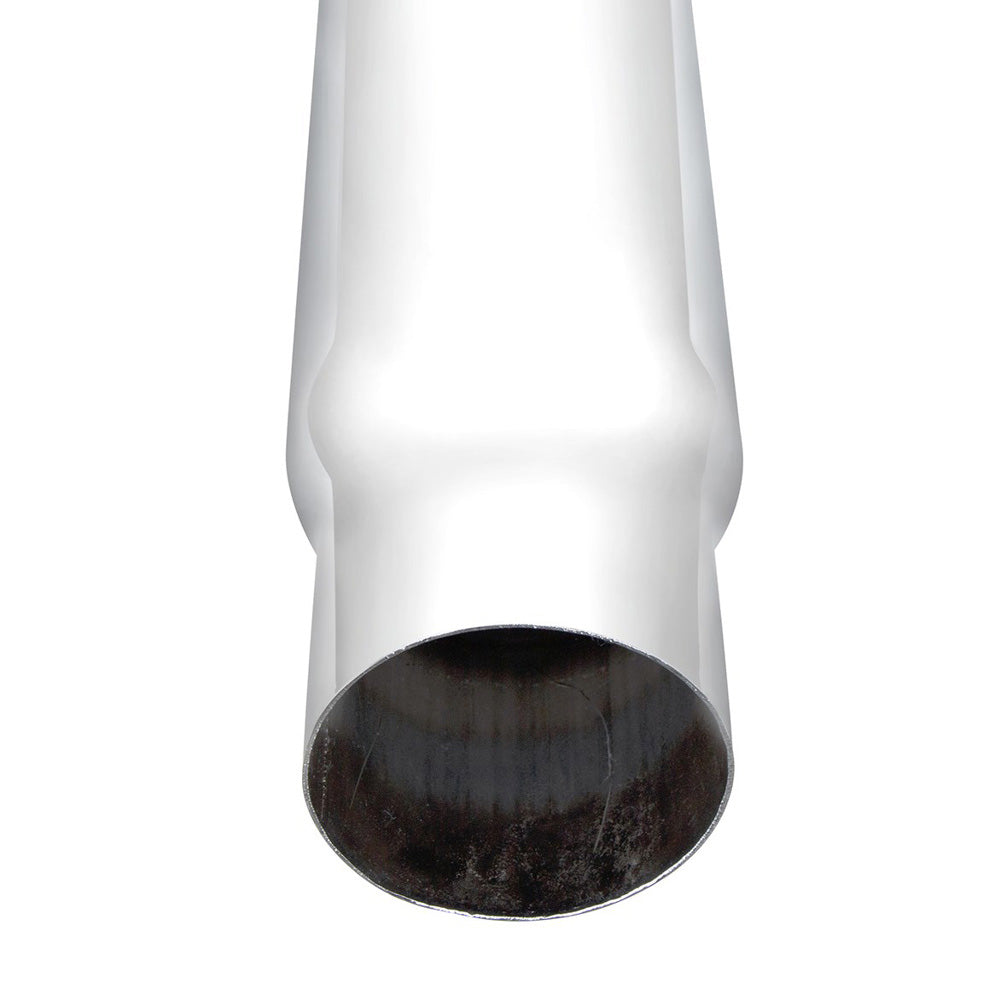 6"-5"D x 36"L Chrome Curved Top Stack Plain End