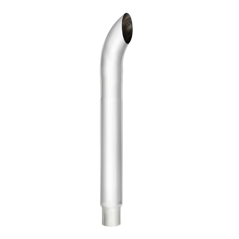 6"-5"D x 96"L Chrome Curved Top Stack Plain End