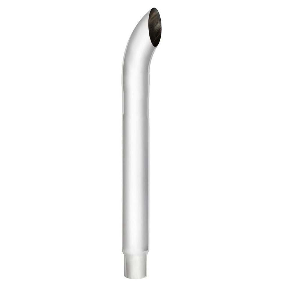 6"-5"D x 108"L Chrome Curved Top Stack Plain End