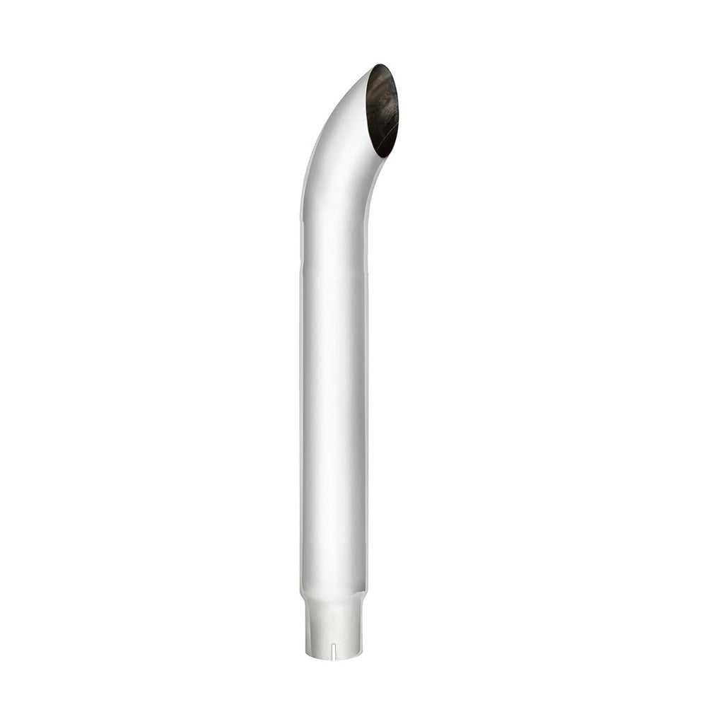 6"-5"D x 108"L Chrome Curved Top Stack Expanded End