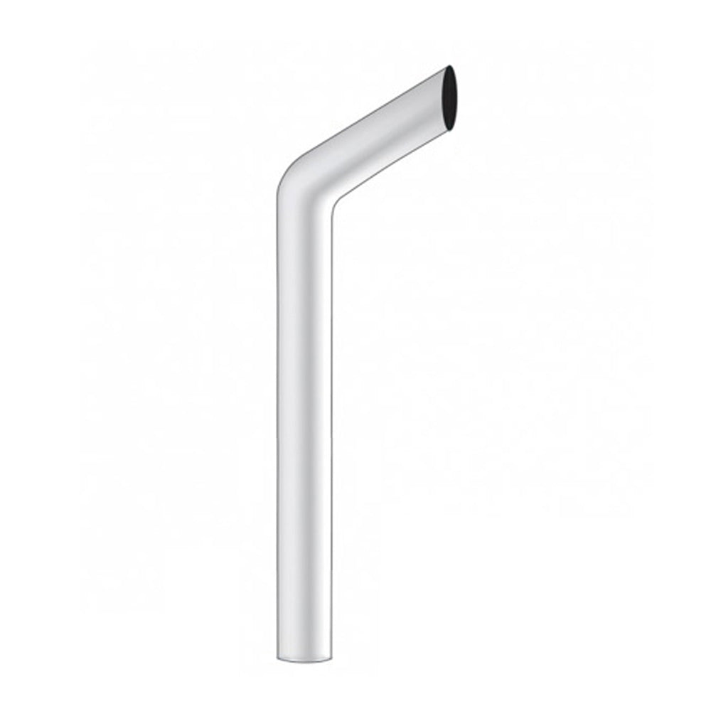 5"D x 60"L Chrome Bull Horn Top Stack Plain End