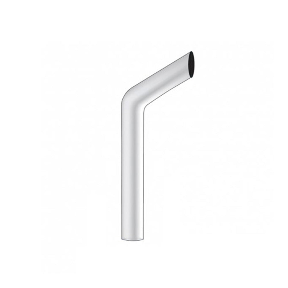 5"D x 36"L Chrome Bull Horn Top Stack Plain End