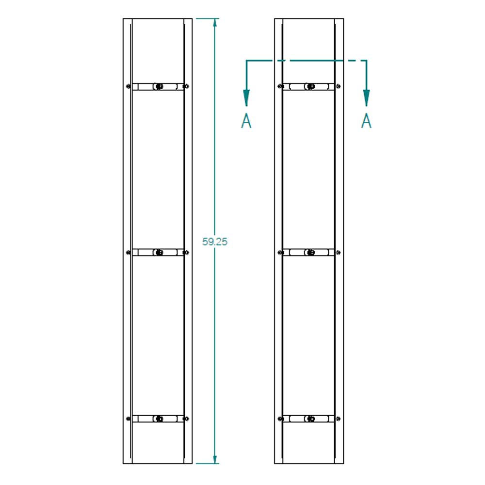 8" x 60"L Stainless Steel Exhaust Shield with Clamps