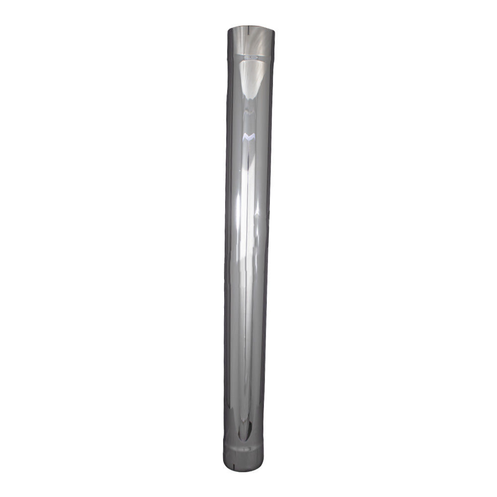5"D x 51"L Chrome Straight Top Stack Expanded End