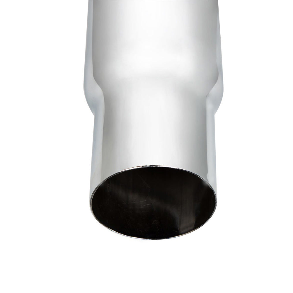8"-5"D x 48"L Chrome Bull Horn Top Stack Plain End