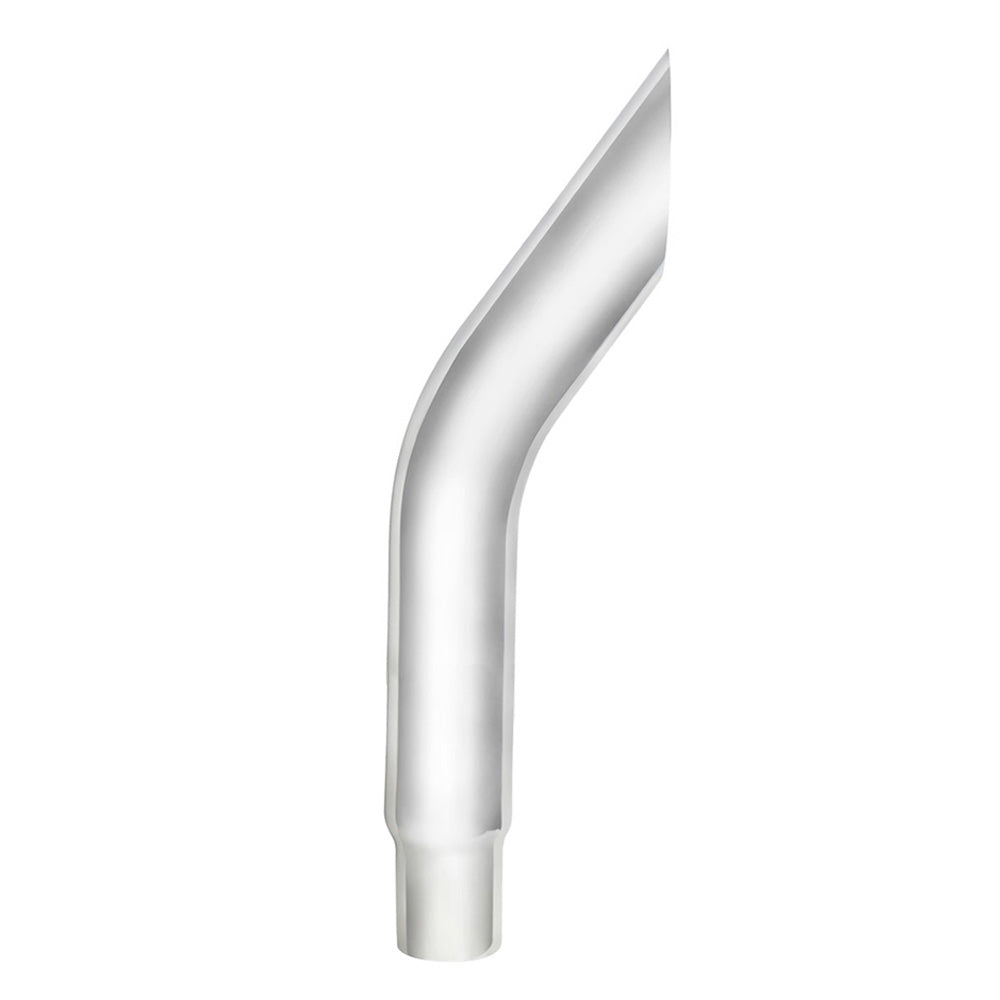 7"-5"D x 60"L Chrome Bull Horn Top Stack Plain End