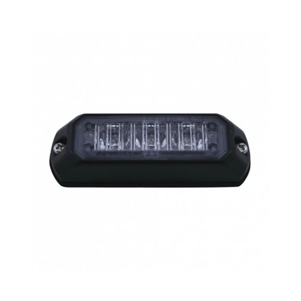 4" Amber 3 LED Mini Warning Light with Clear Lens
