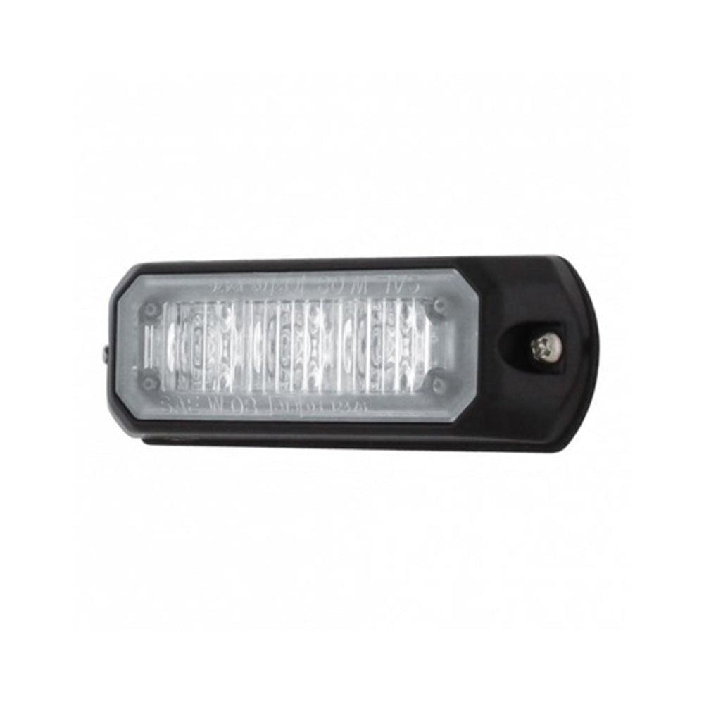4" Mini 3 Red LED Warning Light with Clear Lens